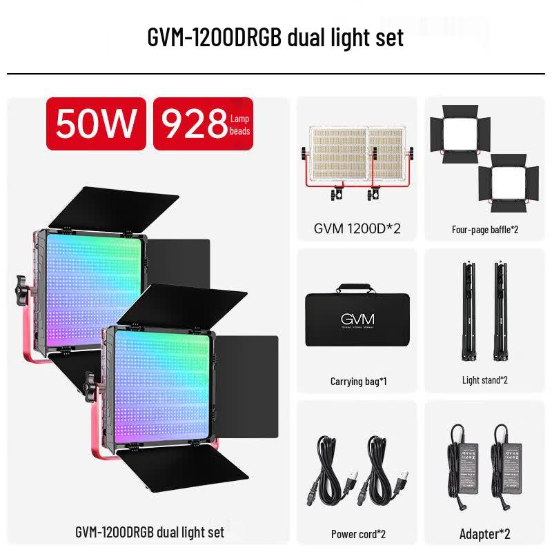 GVM RGB LED Fill Light Kit
GVM RGB LED Fill Light Kit