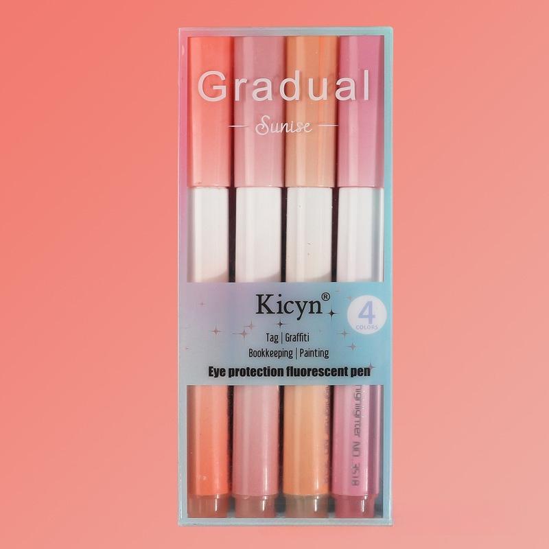 High-Beauty Gradient Fluorescent Highlighters for Emphasizing, Box Pack, Large Capacity, Student-Friendly Eye-Protecting
High-Beauty Gradient Fluorescent Highlighters for Emphasizing, Box Pack, Large Capacity, Student-Friendly Eye-Protecting