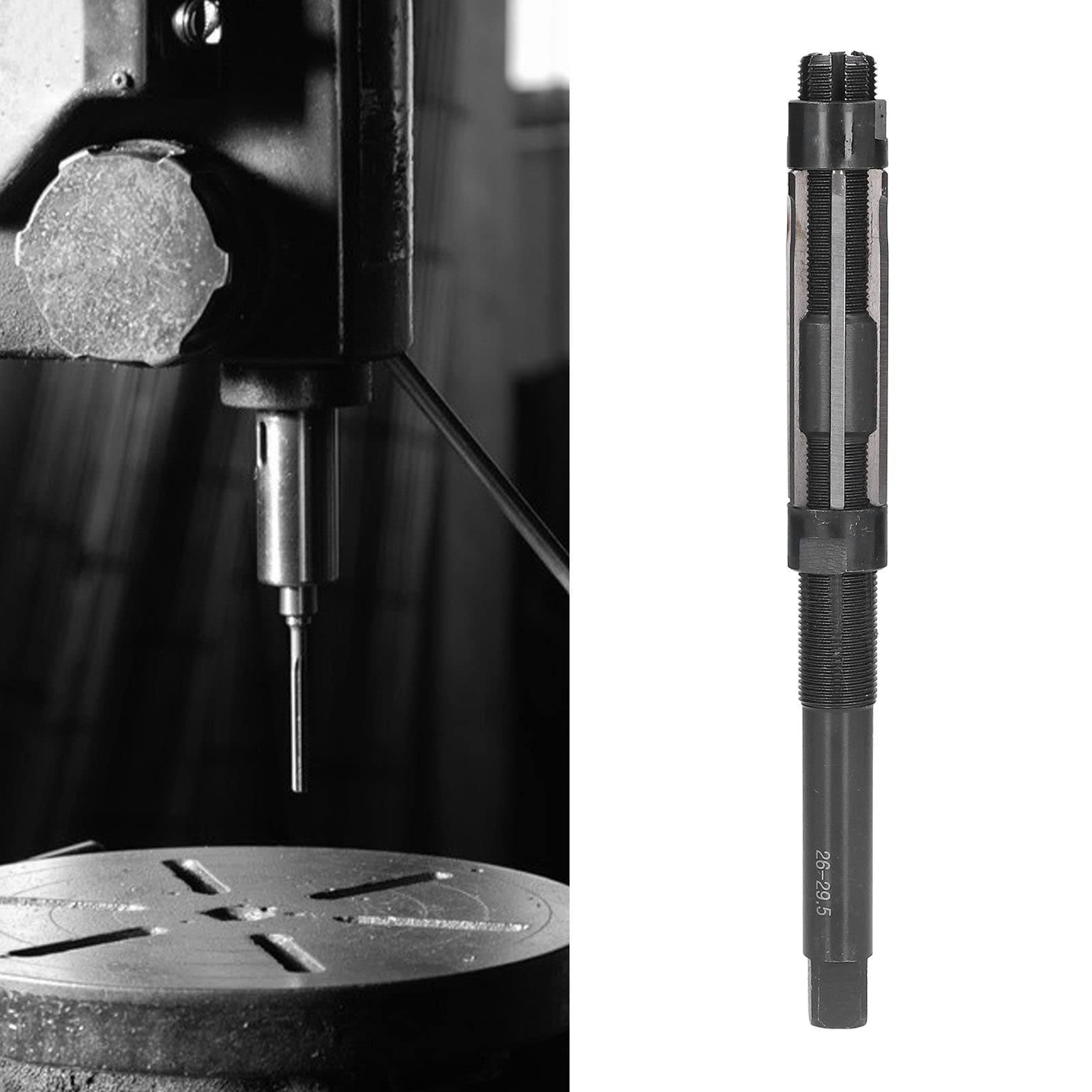 Adjustable Hand Reamer, 26-29.5mm Adjustable Chucking Cutter, Machine Hand Reamer, 9SiCr Oil Coated, Straight Shank, Metal Hole Cutting Tool
Adjustable Hand Reamer, 26-29.5mm Adjustable Chucking Cutter, Machine Hand Reamer, 9SiCr Oil Coated, Straight Shank, Metal Hole Cutting Tool