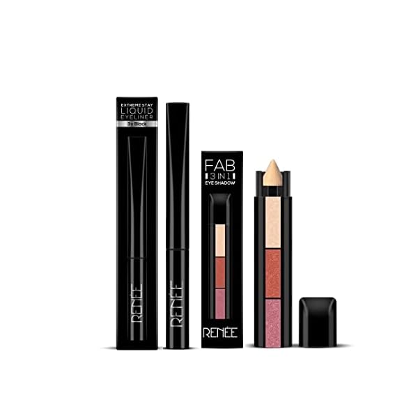 RENEE On-The-Go Shimmery Eye Makeup Combo з тіней 3 в 1 4,5 г і рідкої підводки Extreme Stay 3x Black 4,5 мл
RENEE On-The-Go Shimmery Eye Makeup Combo з тіней 3 в 1 4,5 г і рідкої підводки Extreme Stay 3x Black 4,5 мл