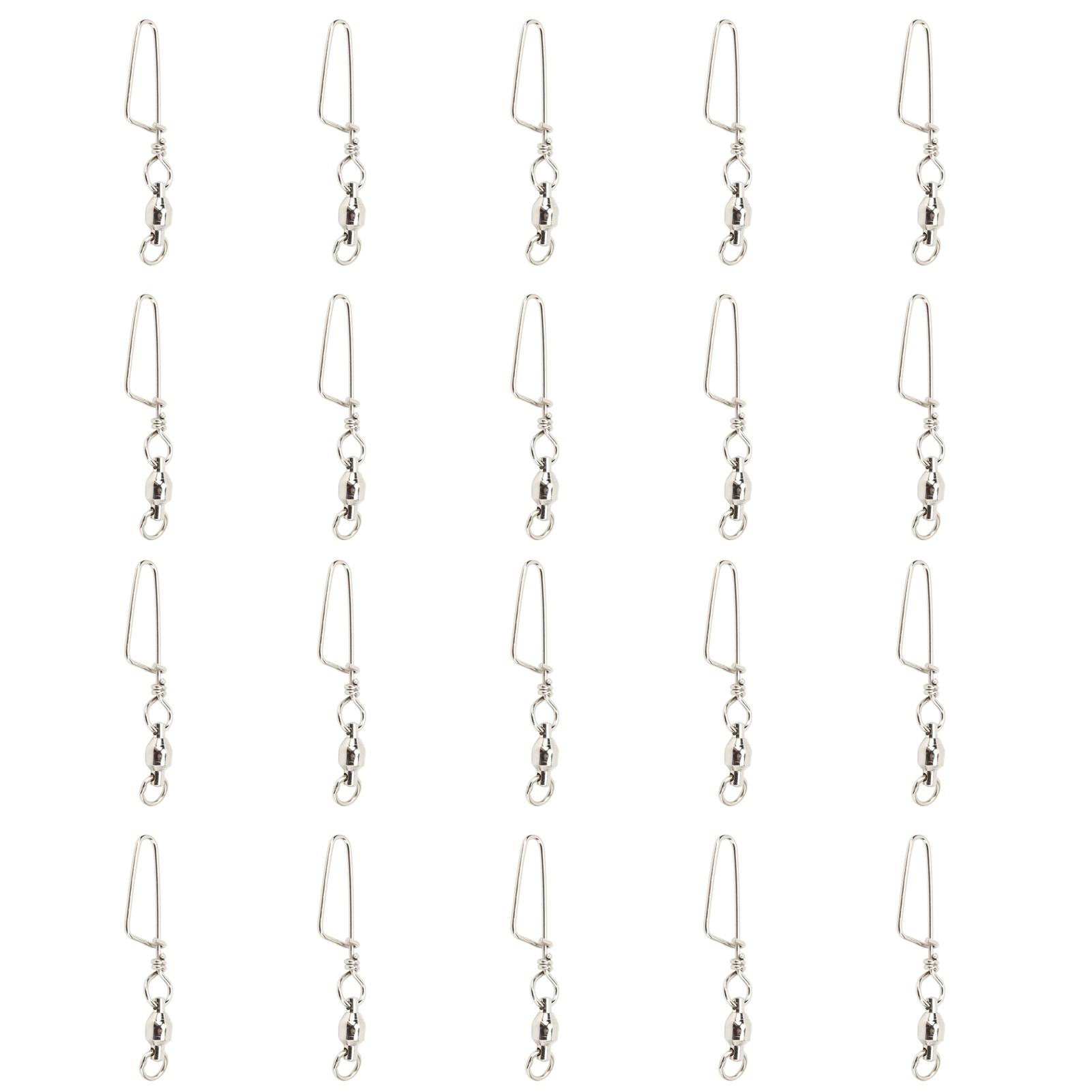 20PCS Fishing Snap Swivels Stainless Steel High Strength B Type Ball Bearing Swivels for Freshwater
20PCS Fishing Snap Swivels Stainless Steel High Strength B Type Ball Bearing Swivels for Freshwater