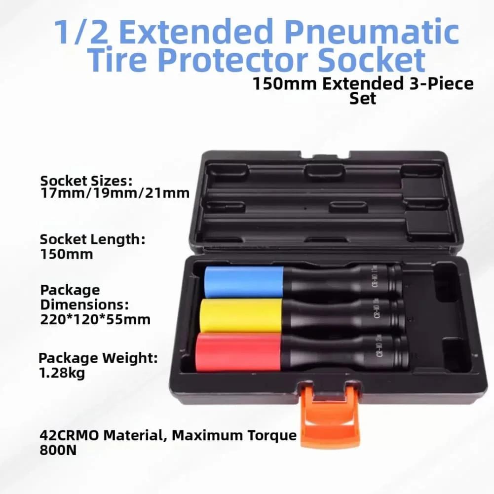 3-Piece Lug Nut Socket Set 1/2 Drive with Thin Wall and Chromesteel Build for Heavy Duty Use and Wheel Protection A
3-Piece Lug Nut Socket Set 1/2 Drive with Thin Wall and Chromesteel Build for Heavy Duty Use and Wheel Protection A