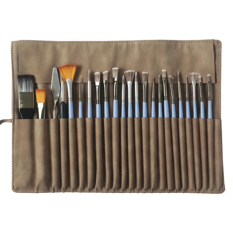 Набор кистей из 22 штук с деревянными ручками: Нейлоновый ворс, портативный, с текстурой овчины, для гуаши и акрила. Includes Pen Curtain
Набор кистей из 22 штук с деревянными ручками: Нейлоновый ворс, портативный, с текстурой овчины, для гуаши и акрила. Includes Pen Curtain