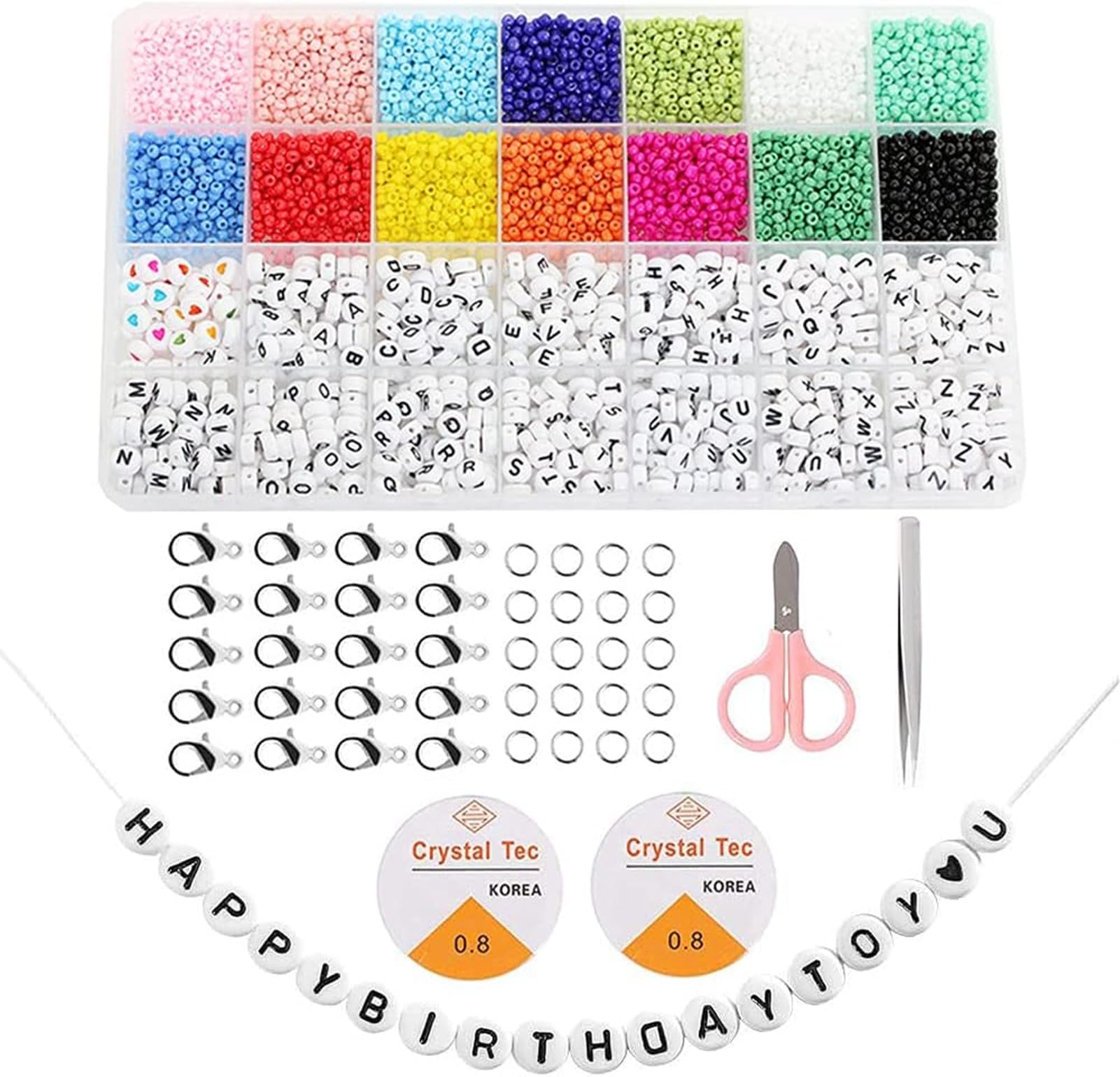Approximately Beads Crafts BetterJonny Seed Beads Alphabet Beads Round Beads Beads Accessory Kit 3mm Glass Seed Beads Alphabet Beads Accessory Kit DIY
Approximately Beads Crafts BetterJonny Seed Beads Alphabet Beads Round Beads Beads Accessory Kit 3mm Glass Seed Beads Alphabet Beads Accessory Kit DIY