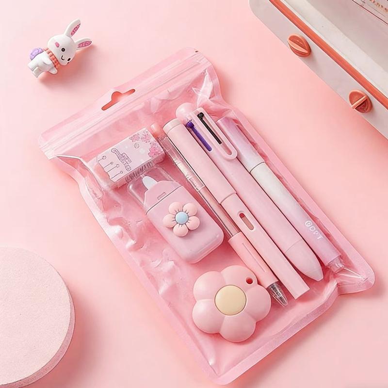 6/7/8Pcs Multifunctional Stationery Set,Sticky Note,Acrylic Pen,Utility Knife,Correction Tape,Eraser,Pencil,Gel Pen,Student Gift
6/7/8Pcs Multifunctional Stationery Set,Sticky Note,Acrylic Pen,Utility Knife,Correction Tape,Eraser,Pencil,Gel Pen,Student Gift