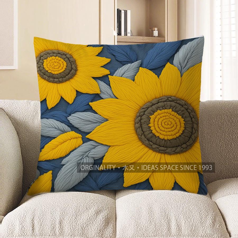 Home Decor Sunflowers In Blue: Stylish Decorative Pillow Cover Pattern Cushion Cover Suitable For Sofa Bedroom Car Pillow Cover 40x40cm
Home Decor Sunflowers In Blue: Stylish Decorative Pillow Cover Pattern Cushion Cover Suitable For Sofa Bedroom Car Pillow Cover 40x40cm