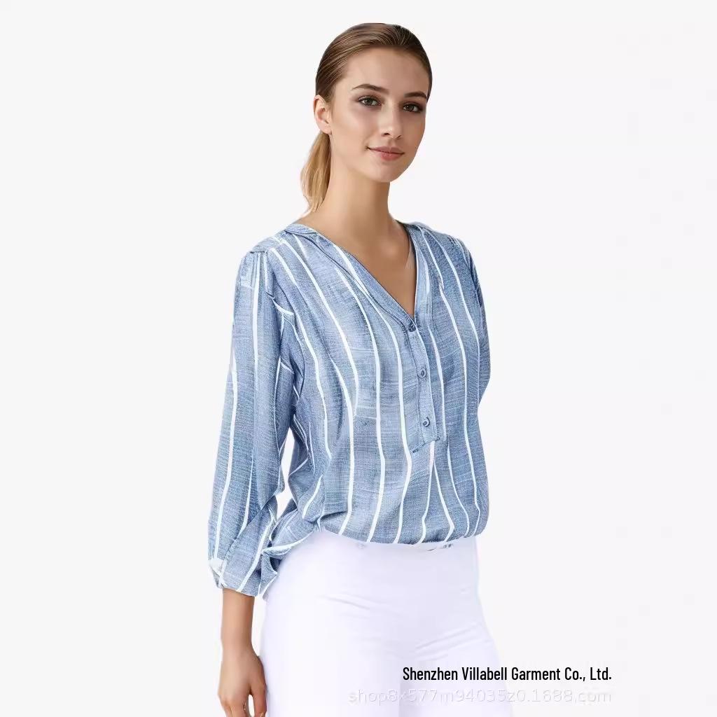 Женская простая модная полосатая рубашка свободного кроя с фотографиями реального вида 3XL
Женская простая модная полосатая рубашка свободного кроя с фотографиями реального вида 3XL