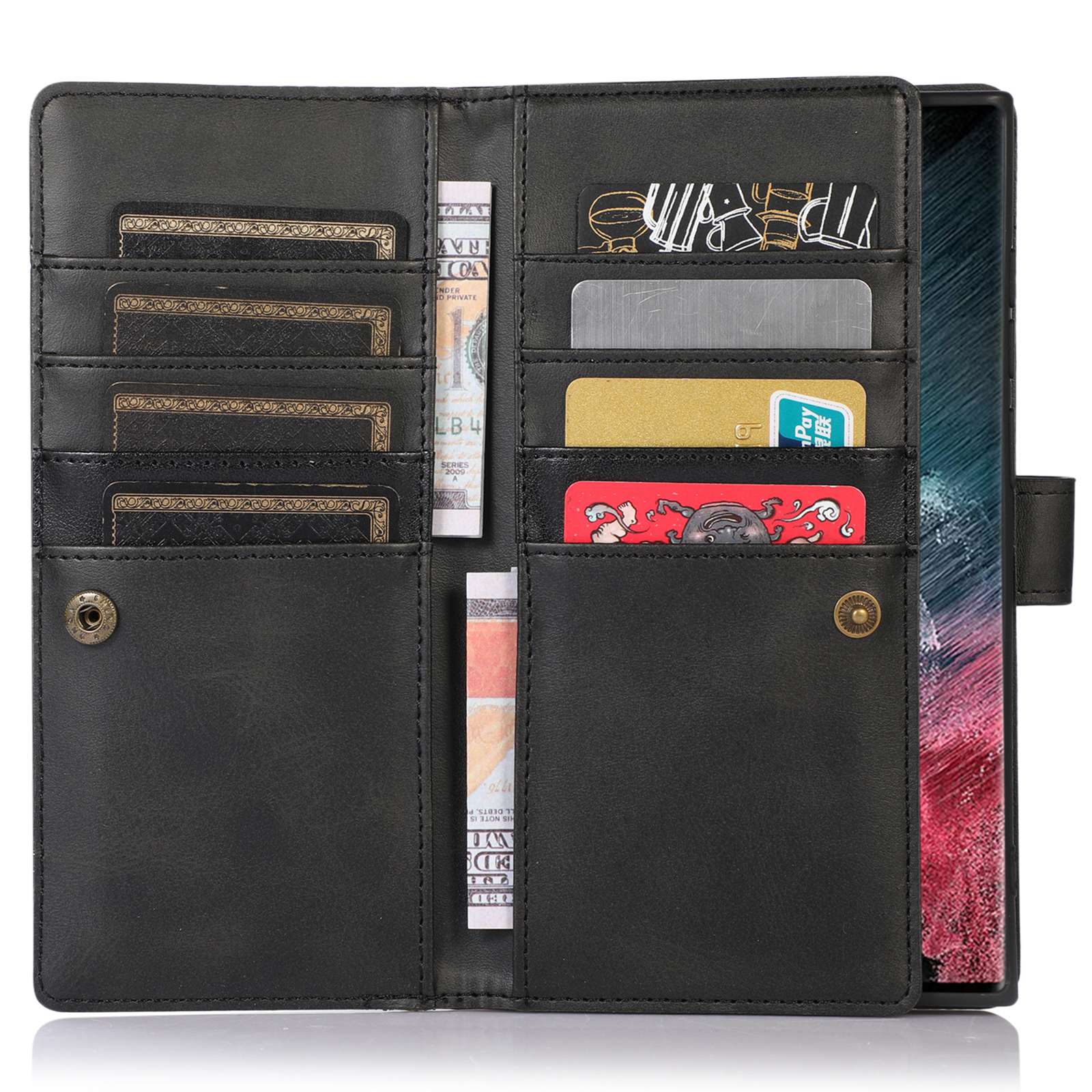 For Samsung Galaxy S23 Ultra Split Leather Multiple Card Slots Phone Case Stand Feature Wallet Flip Magnetic Cover with Hand Strap Coffee
For Samsung Galaxy S23 Ultra Split Leather Multiple Card Slots Phone Case Stand Feature Wallet Flip Magnetic Cover with Hand Strap Coffee