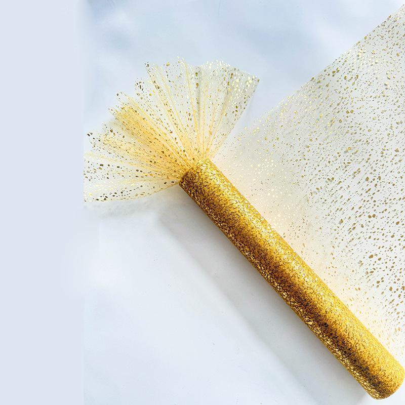 Gold Leaf Dot Table Runner: Glittering Mesh Decoration for Weddings and Christmas. 33cm Round Placemat
Gold Leaf Dot Table Runner: Glittering Mesh Decoration for Weddings and Christmas. 33cm Round Placemat