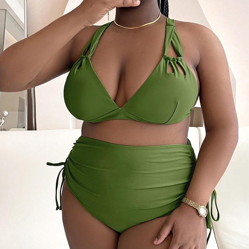 2025 Solid Color Halter Tie Plus Size Bikini - European & American Style Women s Beach Swimwear L
2025 Solid Color Halter Tie Plus Size Bikini - European & American Style Women s Beach Swimwear L