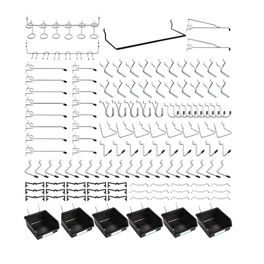 127PCS Metal Pegboard Hooks Pegboard Bins Pegboard Accessories Set Assortment Storage Kit
127PCS Metal Pegboard Hooks Pegboard Bins Pegboard Accessories Set Assortment Storage Kit