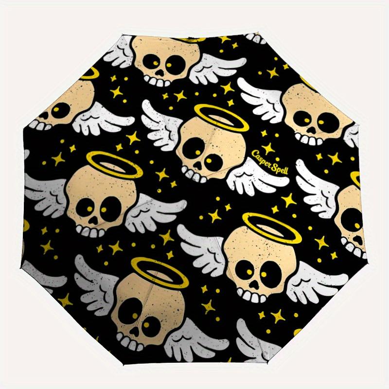 1pc Angelic Skulls Automatic Folding Umbrella, Portable & Foldable Design with 8 Ribs, Casual Outdoor Accessory yy250805048
1pc Angelic Skulls Automatic Folding Umbrella, Portable & Foldable Design with 8 Ribs, Casual Outdoor Accessory yy250805048