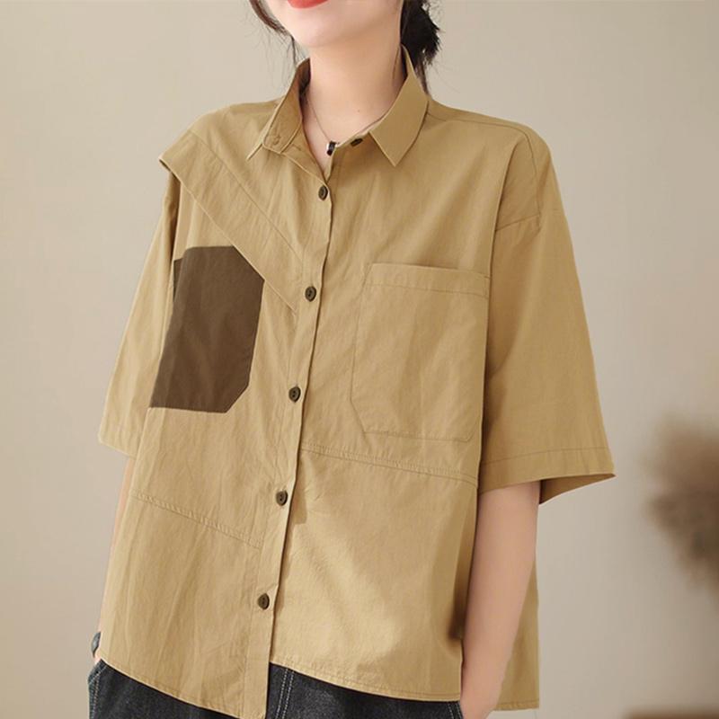 ZANZEA Жіноча повсякденна блузка з відкладним коміром із напіврукавом 4XL хакі
ZANZEA Жіноча повсякденна блузка з відкладним коміром із напіврукавом 4XL хакі