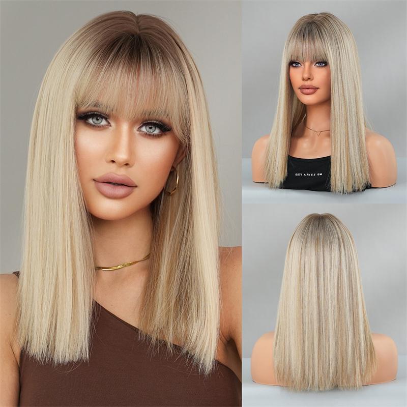 Long Ombre Blonde Wigs for Women Synthetic Hair Straight Wig with Bangs Cosplay Wigs Drag Queen Party Anime Movie Costume Wig
Long Ombre Blonde Wigs for Women Synthetic Hair Straight Wig with Bangs Cosplay Wigs Drag Queen Party Anime Movie Costume Wig