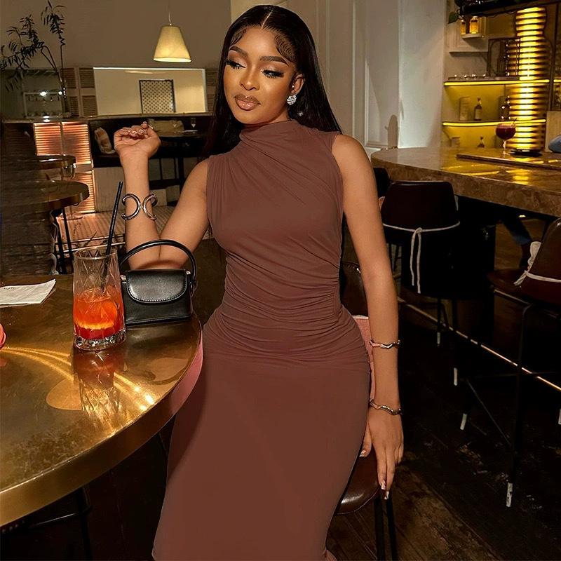 European and American style new sleeveless crew neck temperament Spice girl casual pullover dress women L темно-коричневого кольору
European and American style new sleeveless crew neck temperament Spice girl casual pullover dress women L темно-коричневого кольору