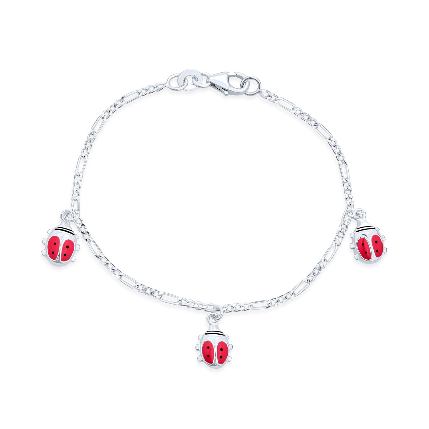 Браслет с подвеской в виде розовой божьей коровки Lucky Dangle для женщин-подростков из стерлингового серебра, маленькое запястье, 6 дюймов, 925 пробы
Браслет с подвеской в виде розовой божьей коровки Lucky Dangle для женщин-подростков из стерлингового серебра, маленькое запястье, 6 дюймов, 925 пробы