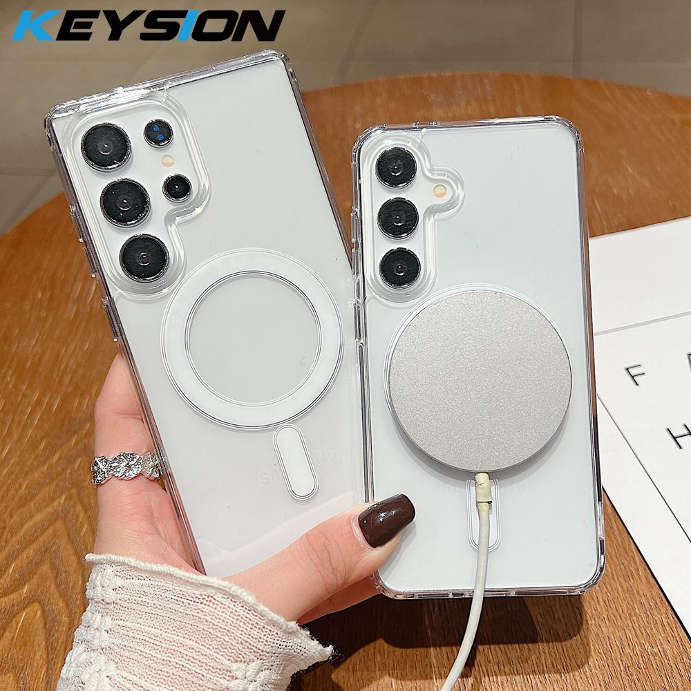 KEYSION Crystal HD Transparent for Magsafe Magnetic Wireless Charge Case for Samsung Galaxy S22 S23 Ultra S21 FE Hard Cover for Galaxy S23 чистий
KEYSION Crystal HD Transparent for Magsafe Magnetic Wireless Charge Case for Samsung Galaxy S22 S23 Ultra S21 FE Hard Cover for Galaxy S23 чистий