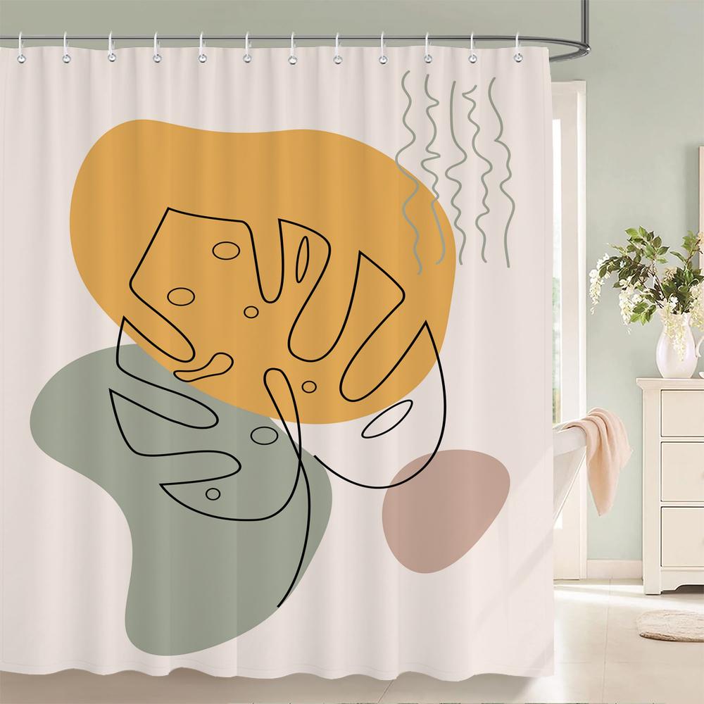 Nordic Simplicity Style Plant Leaves Printed Shower Curtain With Hook Bathroom Curtain Home Decoration Curtain 3D Bath Curtains W60H190(CM)-1 Pcs
Nordic Simplicity Style Plant Leaves Printed Shower Curtain With Hook Bathroom Curtain Home Decoration Curtain 3D Bath Curtains W60H190(CM)-1 Pcs