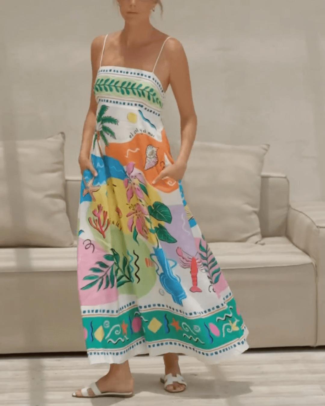 Новая европейская и американская летняя женская одежда 2025 года сексуальное позиционное принтованное платье на бретелях без рукавов с маятниковым подолом XL
Новая европейская и американская летняя женская одежда 2025 года сексуальное позиционное принтованное платье на бретелях без рукавов с маятниковым подолом XL