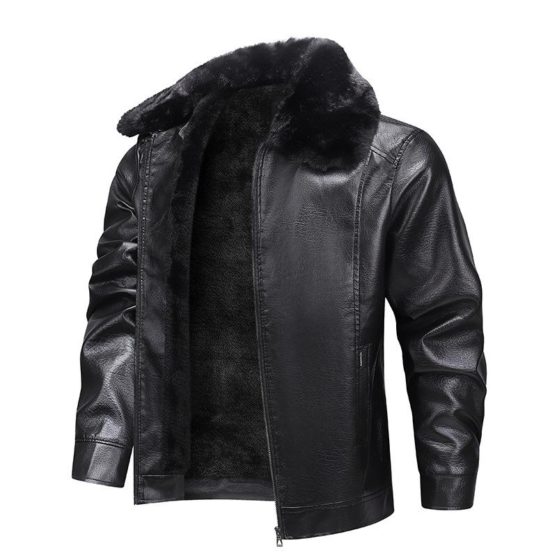 Men s Brown Faux Leather Jacket Fleece-Lined Warm Winter Coat with Fur Collar M чорний
Men s Brown Faux Leather Jacket Fleece-Lined Warm Winter Coat with Fur Collar M чорний