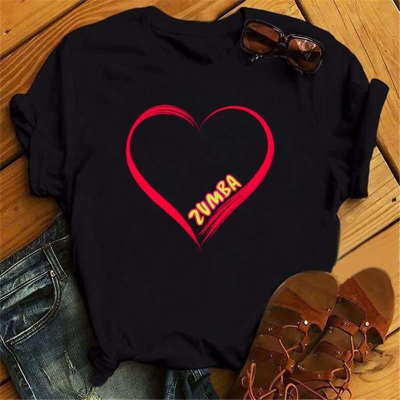 Любовь Zumba Dance Print Черная футболка Женская одежда Смешные Графические печатные футболки Femme Harajuku Рубашка Хип-хоп футболки
Любовь Zumba Dance Print Черная футболка Женская одежда Смешные Графические печатные футболки Femme Harajuku Рубашка Хип-хоп футболки