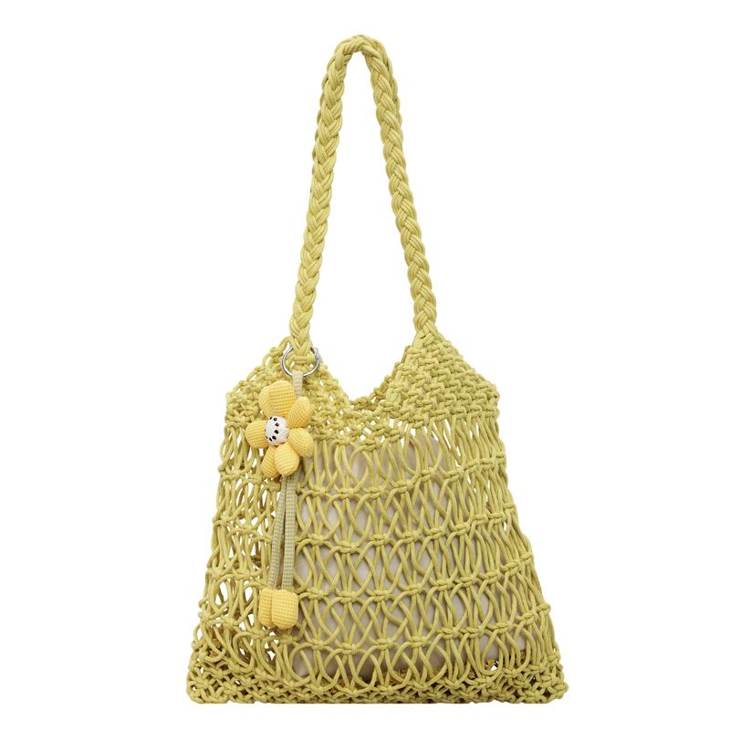 Fashionable Bohemian Knitted Women s Shoulder Bag Hollow out Design Country Style Floral Pendant Small Fresh Style Backpack
Fashionable Bohemian Knitted Women s Shoulder Bag Hollow out Design Country Style Floral Pendant Small Fresh Style Backpack