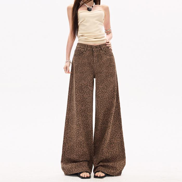 Heart Embroidery Leopard Print Wide-Leg Jeans Women s 2026 Spring Collection - Low Saturation, Floor-Length, Loose Fit, American High Street Style Large
Heart Embroidery Leopard Print Wide-Leg Jeans Women s 2026 Spring Collection - Low Saturation, Floor-Length, Loose Fit, American High Street Style Large