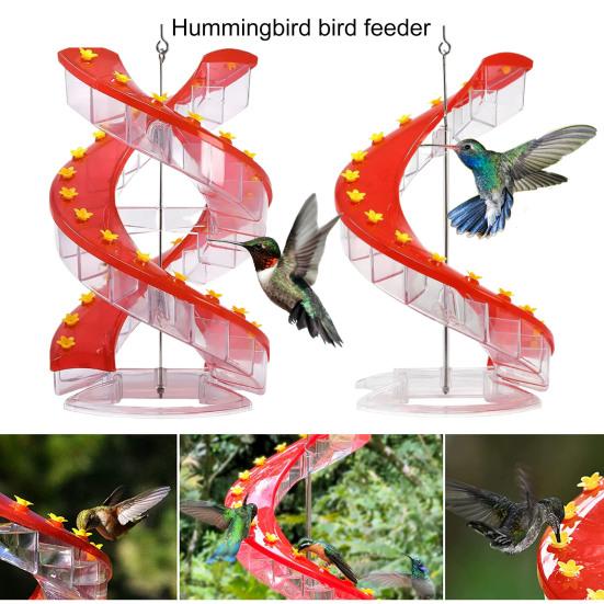 Кормушка для птиц Большая емкость, герметичная, легко наполняется, 32 порта, спиральная кормушка для колибри с подвеской