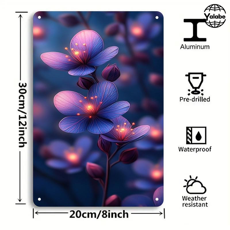 2 Purple Flower Retro Tin Paintings - Beautiful Flower Theme Metal Wall Decoration Paintings, suitable for the decoration of hom 20X30CM
2 Purple Flower Retro Tin Paintings - Beautiful Flower Theme Metal Wall Decoration Paintings, suitable for the decoration of hom 20X30CM