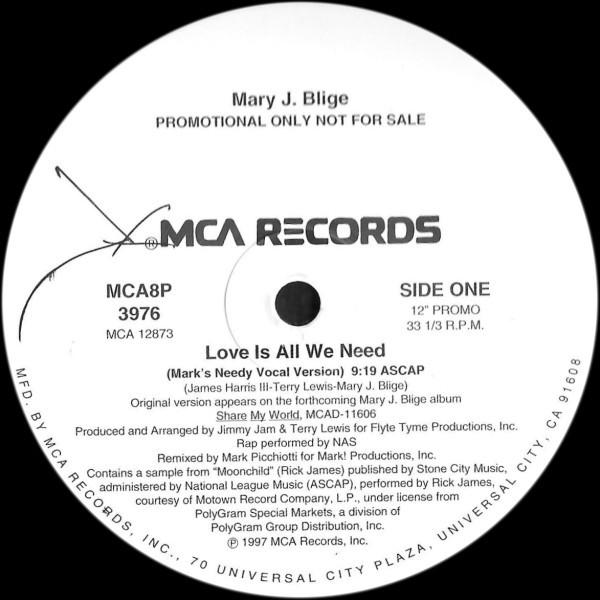 12inch Record MARY J. BLIGE Love Is All We Need MCA8P3976 MCA 1997 US Dance Electronica Used
12inch Record MARY J. BLIGE Love Is All We Need MCA8P3976 MCA 1997 US Dance Electronica Used
