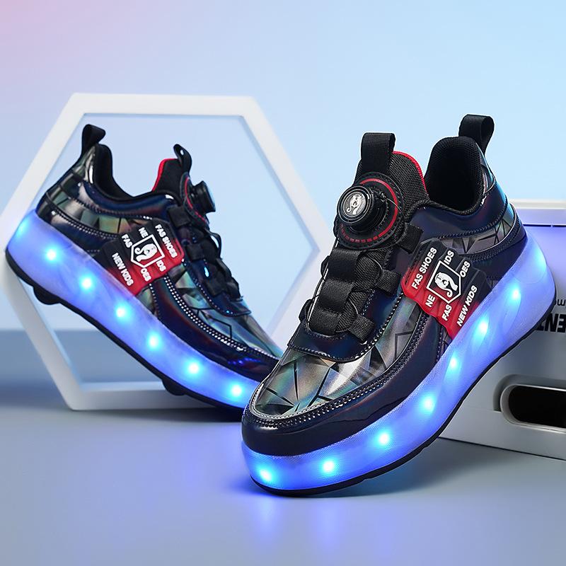 New runaway shoes, girls pulley sports skates, small four-wheel disassembly, walking invisible luminous shoes 30
New runaway shoes, girls pulley sports skates, small four-wheel disassembly, walking invisible luminous shoes 30