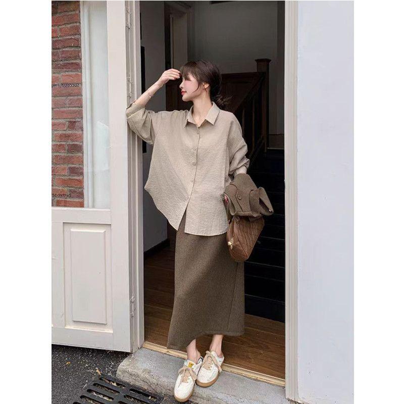 2025 Spring/Fall Women s Fashion Set: High-End Vest, Long Sleeve Shirt & High Waist Slimming Midi Skirt L
2025 Spring/Fall Women s Fashion Set: High-End Vest, Long Sleeve Shirt & High Waist Slimming Midi Skirt L