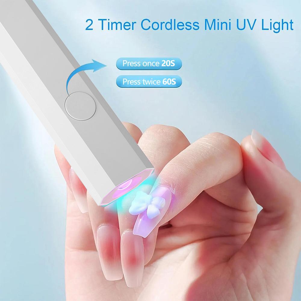 YIKOOLIN Mini UV Light Cure Nails Lamp for Gel Nails LED Nail Lamp for Gel Polish Manicure USB Nail Dryer for Fast Curing
YIKOOLIN Mini UV Light Cure Nails Lamp for Gel Nails LED Nail Lamp for Gel Polish Manicure USB Nail Dryer for Fast Curing
