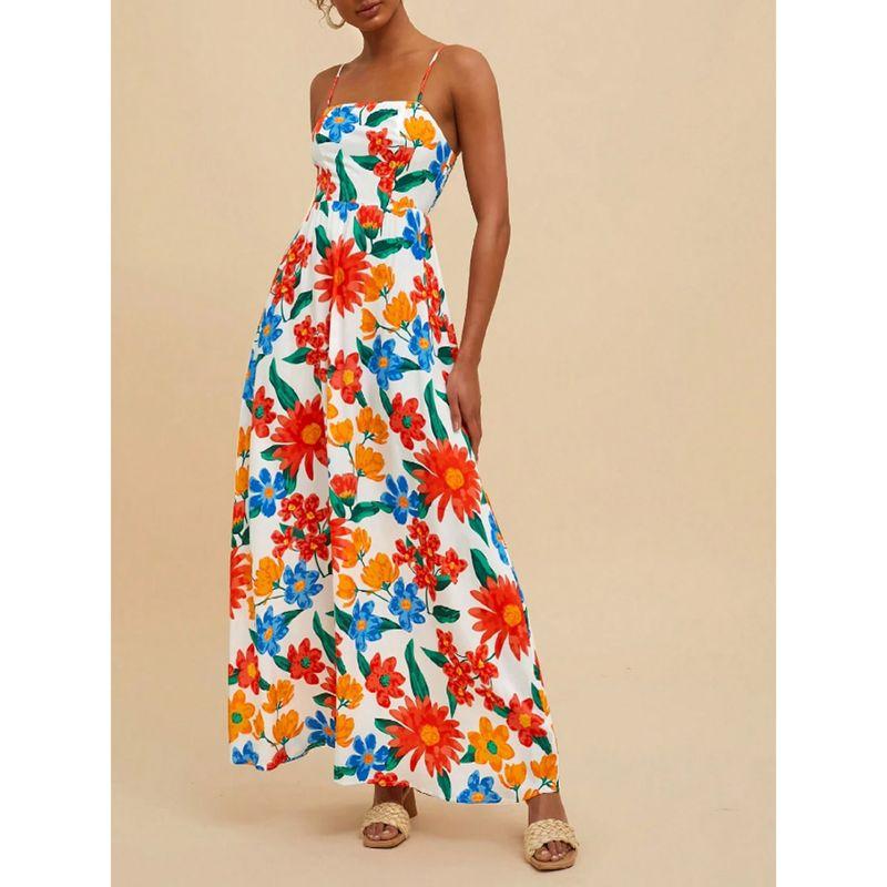 Fashion Suspender Skirt Long Flowers Dress Summer Bohemia Long Skirt Flower color S
Fashion Suspender Skirt Long Flowers Dress Summer Bohemia Long Skirt Flower color S