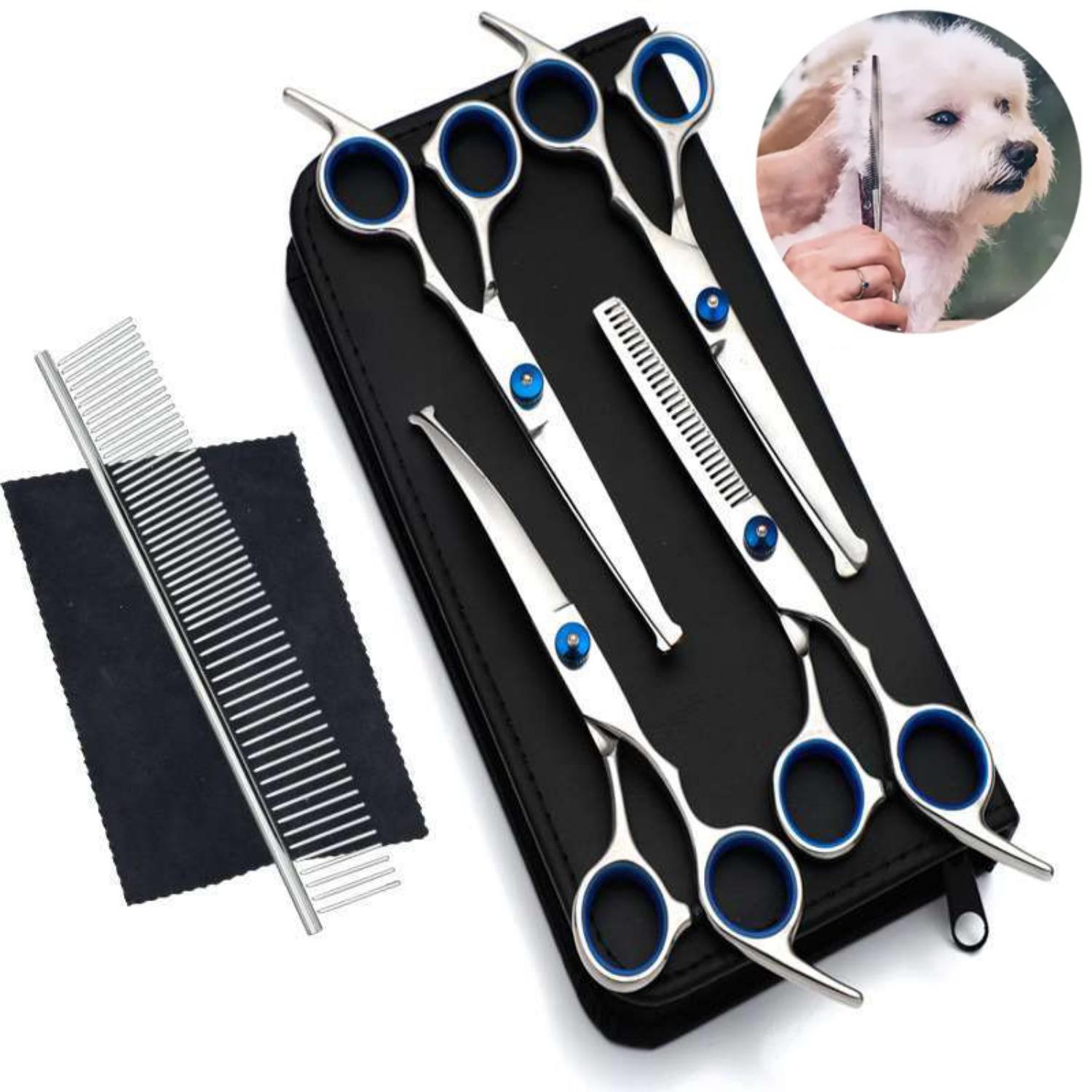 7 в 1 набор для ухода за собаками ножницы из нержавеющей стали расчески ножницы для ухода за домашними животными безопасность для стрижки собак набор для ухода за собаками принадлежности
7 в 1 набор для ухода за собаками ножницы из нержавеющей стали расчески ножницы для ухода за домашними животными безопасность для стрижки собак набор для ухода за собаками принадлежности
