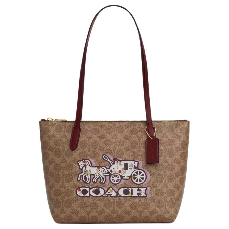 COACH Fiona 24 Logo zipper closure Signature coated canvas Tote bag Tote bag shopping bag tote shoulder bag Medium Women s Tan коричневий
COACH Fiona 24 Logo zipper closure Signature coated canvas Tote bag Tote bag shopping bag tote shoulder bag Medium Women s Tan коричневий