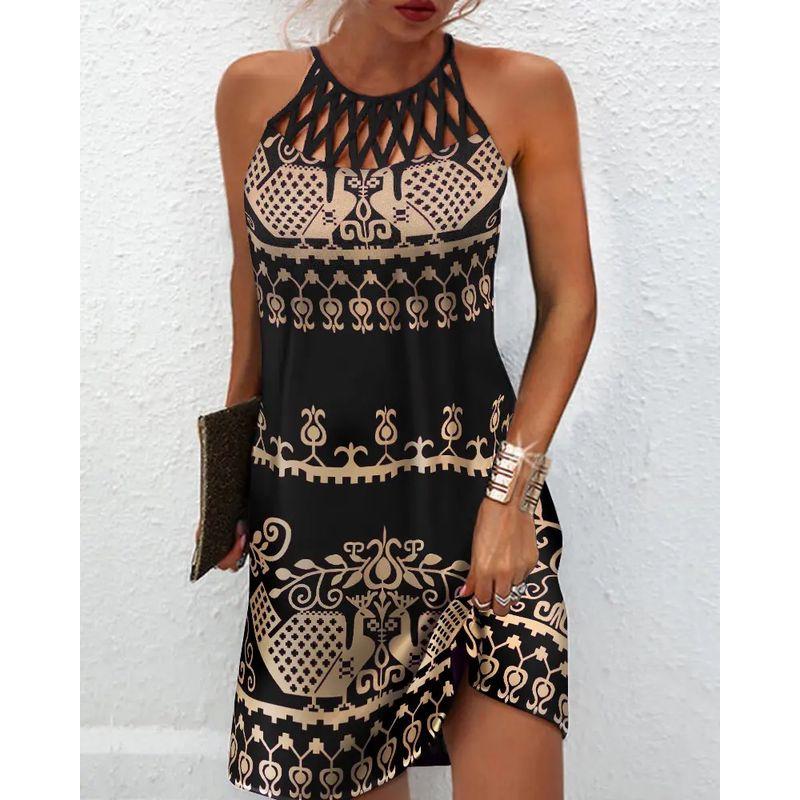 Casual Sleeveless Vintage Print Daily Dress Female Sleeveless Printed Dress A XXL
Casual Sleeveless Vintage Print Daily Dress Female Sleeveless Printed Dress A XXL