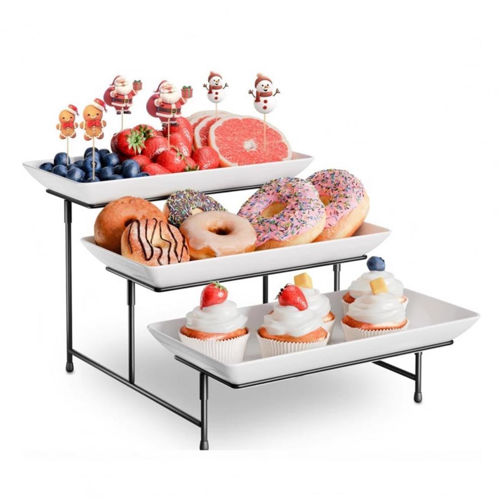 3 Layer Platter Dessert Plate Set Elegant 3-tier Dessert Stand Platter Display Rack for Parties Buffets Modern for Fruits чёрный
3 Layer Platter Dessert Plate Set Elegant 3-tier Dessert Stand Platter Display Rack for Parties Buffets Modern for Fruits чёрный