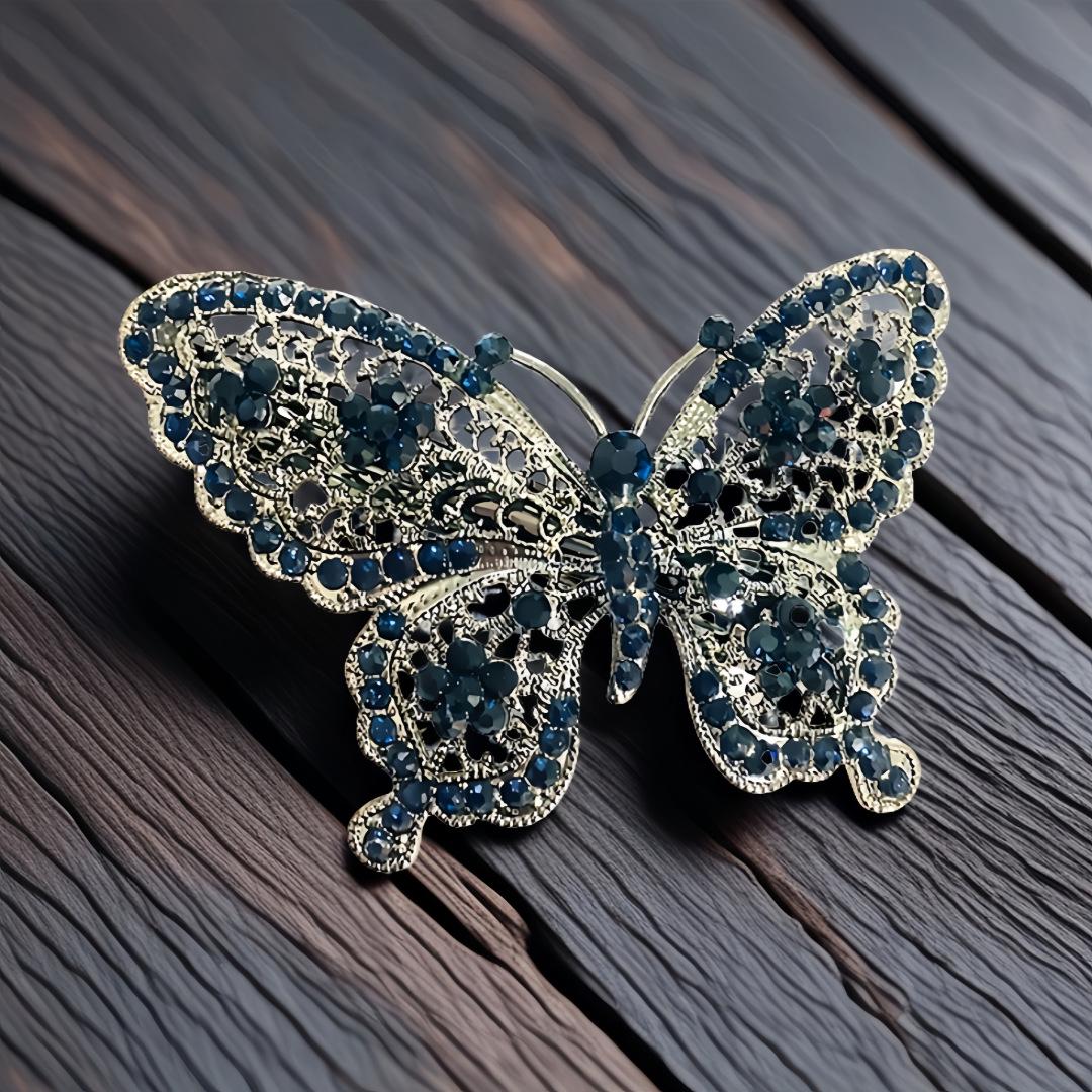 Ретро шпилька-метелик зі стразами - Високоякісний корейський сплав, аксесуар для волосся
Ретро шпилька-метелик зі стразами - Високоякісний корейський сплав, аксесуар для волосся