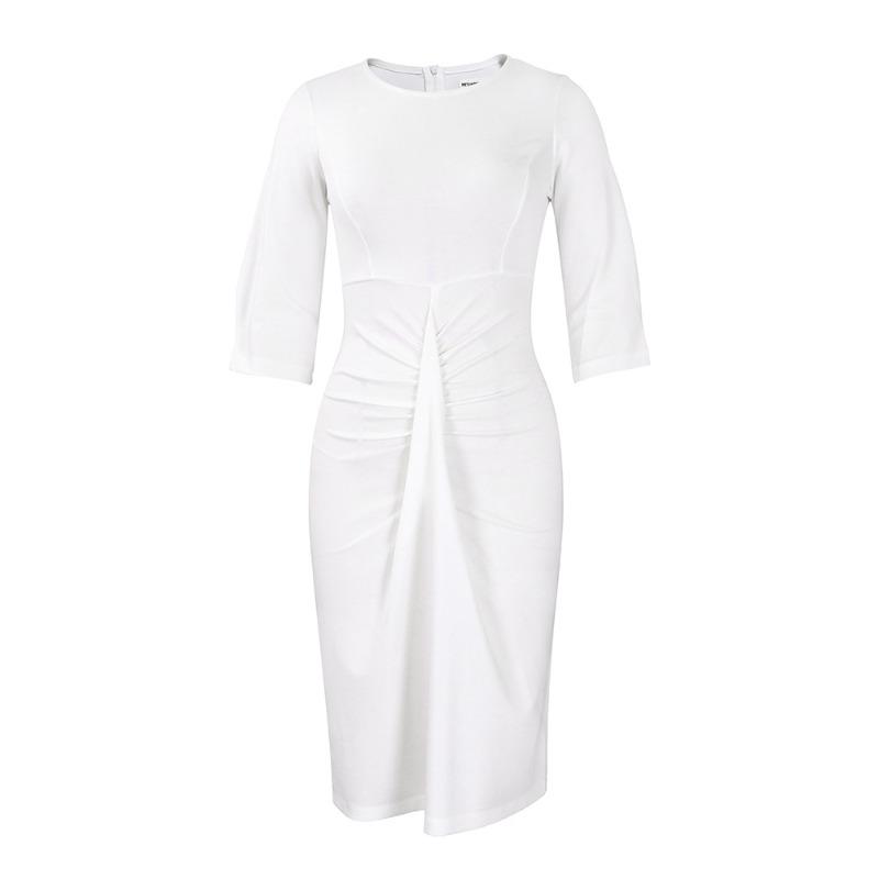 Women s Elegant Ruched Bodycon Midi Dress 3/4 Sleeve Office Work Pencil Dress Plus Size S белый
Women s Elegant Ruched Bodycon Midi Dress 3/4 Sleeve Office Work Pencil Dress Plus Size S белый