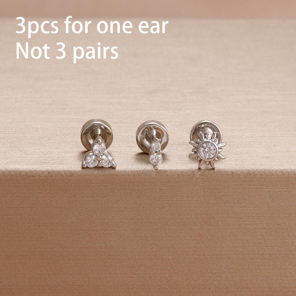 3PCS Simple Fashion Blue Flower Drop Earrings Set For Women Girl 18K Gold-Plated Zirconia Star Sun Stud Earring Piercing Jewelry
3PCS Simple Fashion Blue Flower Drop Earrings Set For Women Girl 18K Gold-Plated Zirconia Star Sun Stud Earring Piercing Jewelry