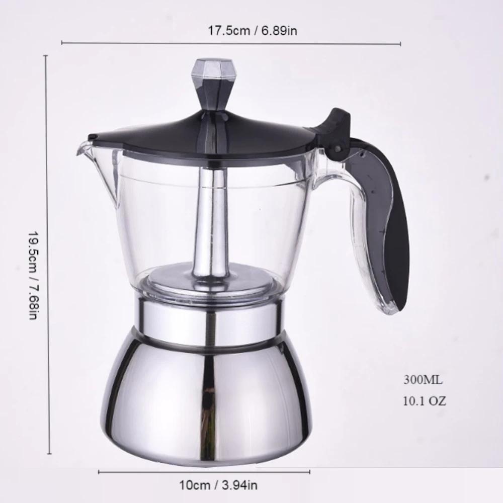 Кофеварка Moka Pot из нержавеющей стали на 4-6 чашек, быстрое приготовление эспрессо, итальянская кофемашина, домашний чайник для электрической плиты
Кофеварка Moka Pot из нержавеющей стали на 4-6 чашек, быстрое приготовление эспрессо, итальянская кофемашина, домашний чайник для электрической плиты