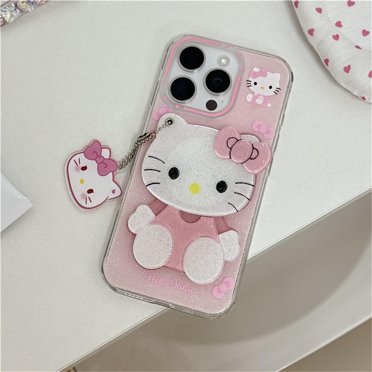 Kawaii Pink Hellokitty Mirror Phone Case For iPhone 16 Pro 14 15 Pro Max Cute Protective Cover with Pendant Cases For iPhone 15ProMax
Kawaii Pink Hellokitty Mirror Phone Case For iPhone 16 Pro 14 15 Pro Max Cute Protective Cover with Pendant Cases For iPhone 15ProMax