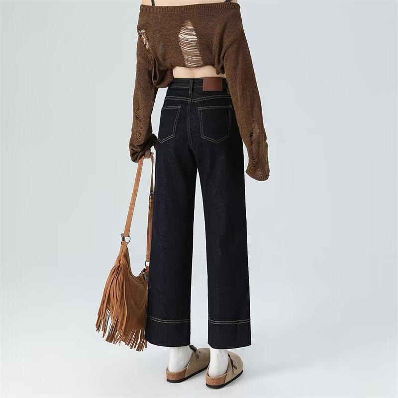 2025 Spring Retro Wide-Leg Washed Blue Women s Jeans: Loose, Slimming, Drapey, Straight-Leg Cropped Pants 2XL: Height 155-165CM (133-145 lbs)
2025 Spring Retro Wide-Leg Washed Blue Women s Jeans: Loose, Slimming, Drapey, Straight-Leg Cropped Pants 2XL: Height 155-165CM (133-145 lbs)