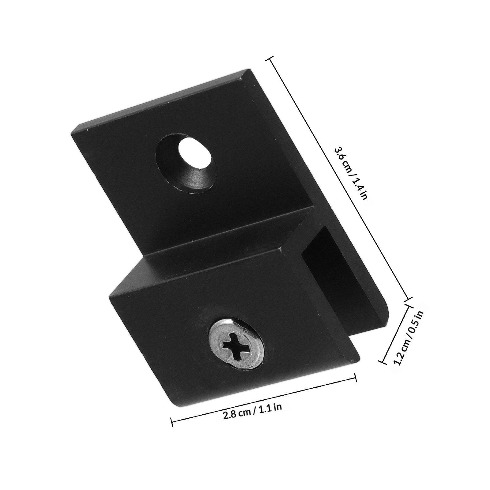 6Pcs Modern Black Aluminum Glass Clamps H-Type Mirror Holder Clips Secure Mounting for Glass Mirrors Acrylic Displays Wall Shelf 3.6X2.8X1.2CM
6Pcs Modern Black Aluminum Glass Clamps H-Type Mirror Holder Clips Secure Mounting for Glass Mirrors Acrylic Displays Wall Shelf 3.6X2.8X1.2CM
