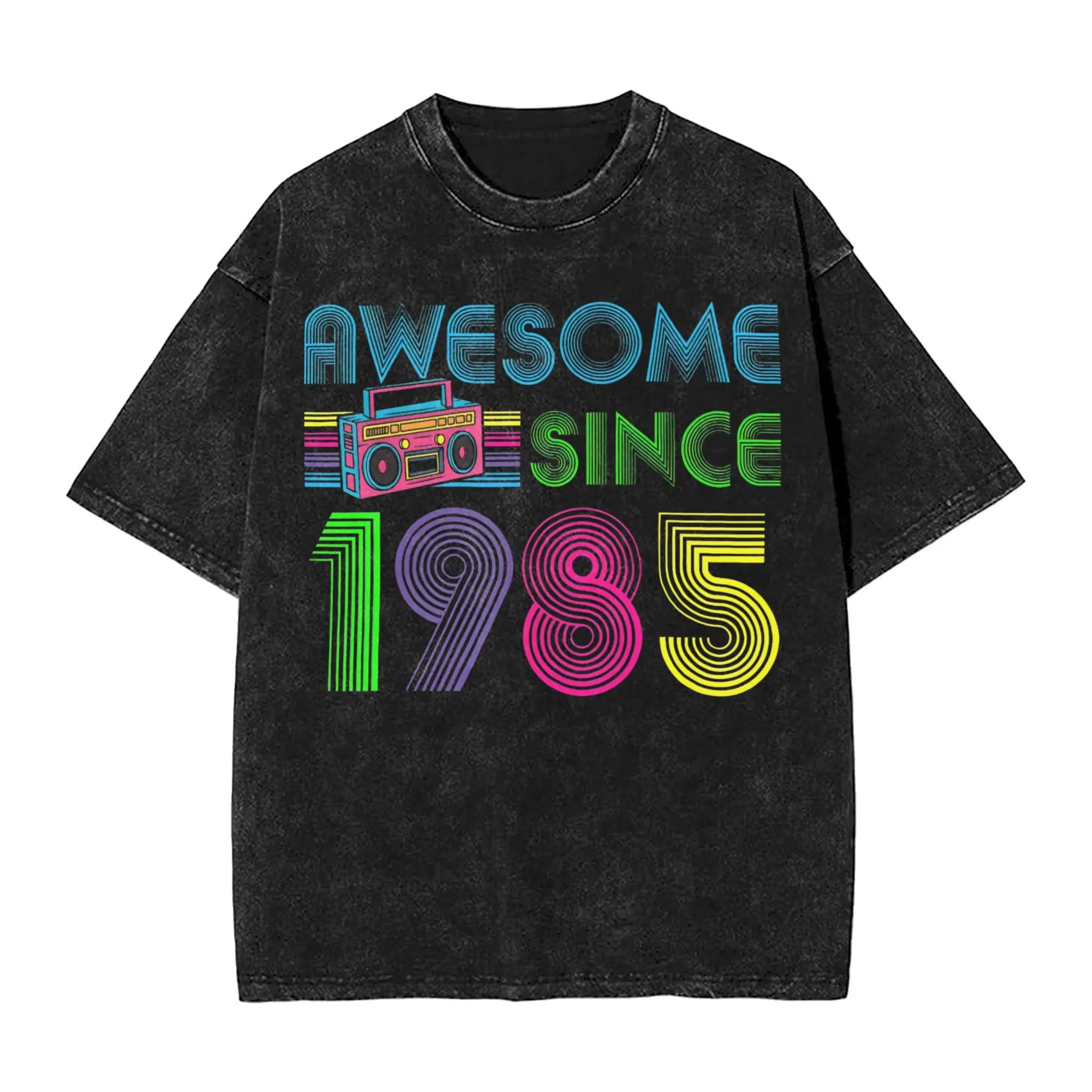 Vintage 1985 Made In 1985 Washed T Shirts Streetwear Vintage T-Shirt Tees Men Women Short Sleeve Graphic Printed S
Vintage 1985 Made In 1985 Washed T Shirts Streetwear Vintage T-Shirt Tees Men Women Short Sleeve Graphic Printed S