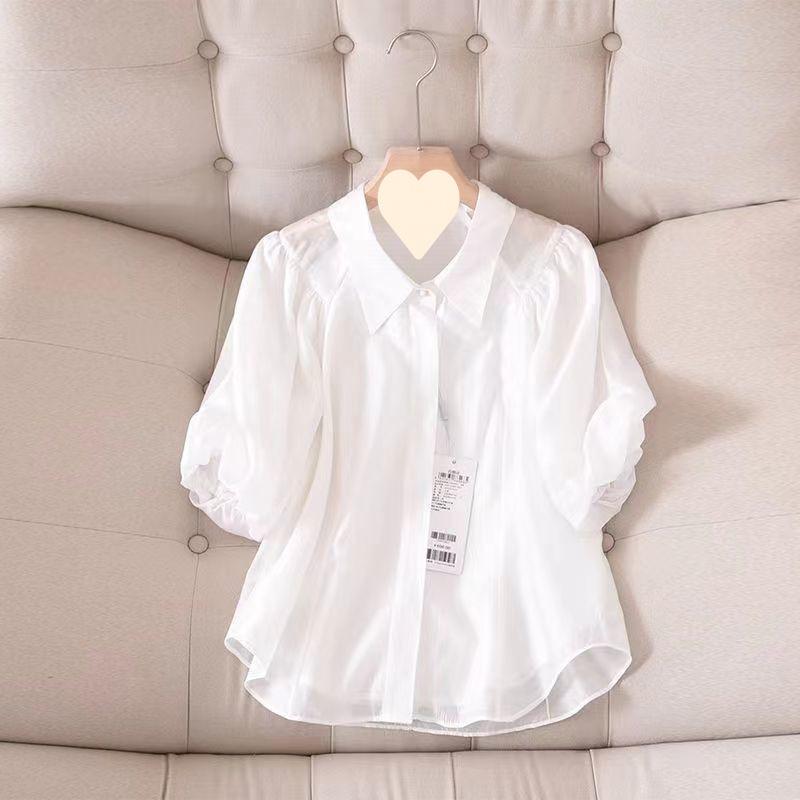 French Elegant Palace Style Loose and Versatile Lapel One Button Puff Sleeves Breathable and Thin Summer Spring S білий
French Elegant Palace Style Loose and Versatile Lapel One Button Puff Sleeves Breathable and Thin Summer Spring S білий