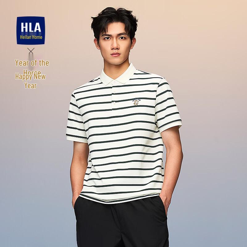 HLA Men s Striped Short-sleeved Polo Shirt M
HLA Men s Striped Short-sleeved Polo Shirt M