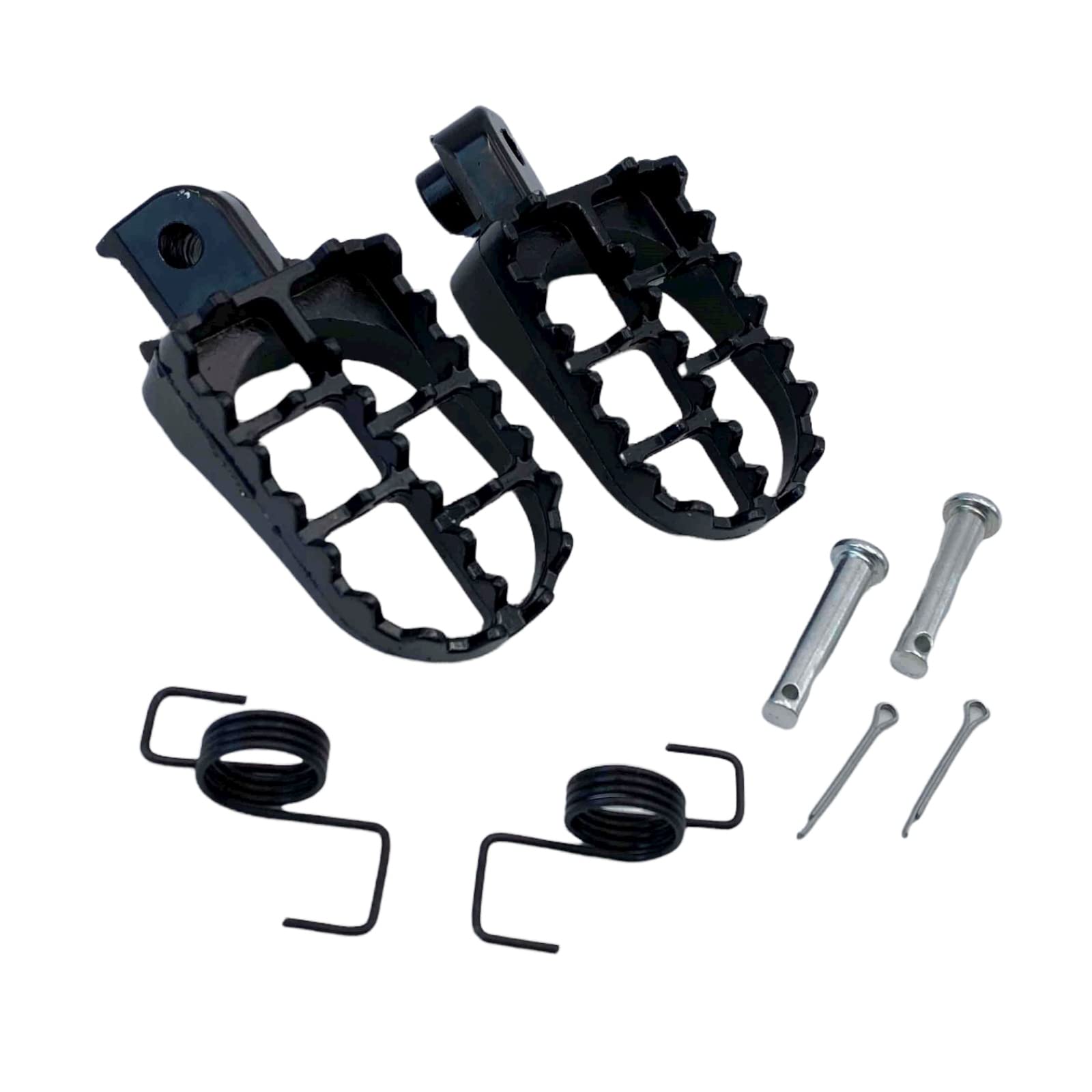 Lunari Motorcycle Aluminum Wide Step Racing Footpegs (Left and Right Set) for Honda TTR90, PW50, PW80, TW200, and TW225 (Black)
Lunari Motorcycle Aluminum Wide Step Racing Footpegs (Left and Right Set) for Honda TTR90, PW50, PW80, TW200, and TW225 (Black)