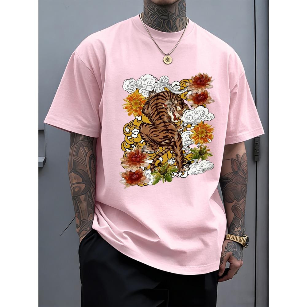 Tiger Among The Flowers Printed Cotton T-Shirts Mens Summer Oversized O-Neck T Shirt Short Sleeve Soft Tops Clothes 3XL
Tiger Among The Flowers Printed Cotton T-Shirts Mens Summer Oversized O-Neck T Shirt Short Sleeve Soft Tops Clothes 3XL